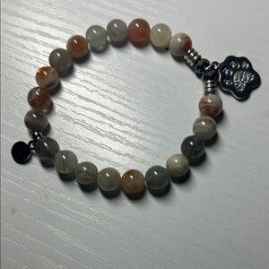 T. Jazelle Beaded Natural Stone Stretch Paw Charm - Multi-Color